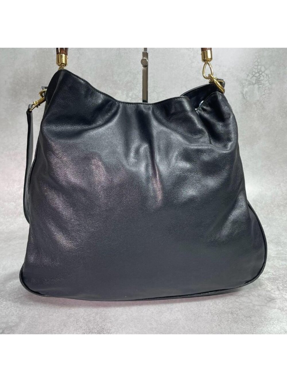Gucci Shoulder Bag 2-Way Bamboo Black Leather - Picture 3 of 10